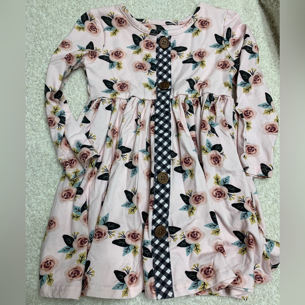 Smocked Sweets Rose twirl dress